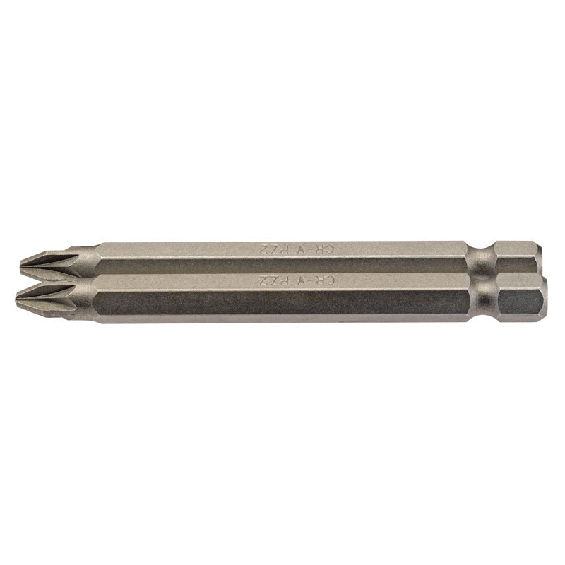 Draper PZ Type Insert Bit, 1/4" Hex, 75mm Long, No.2 (Pack of 2) DRA-64312