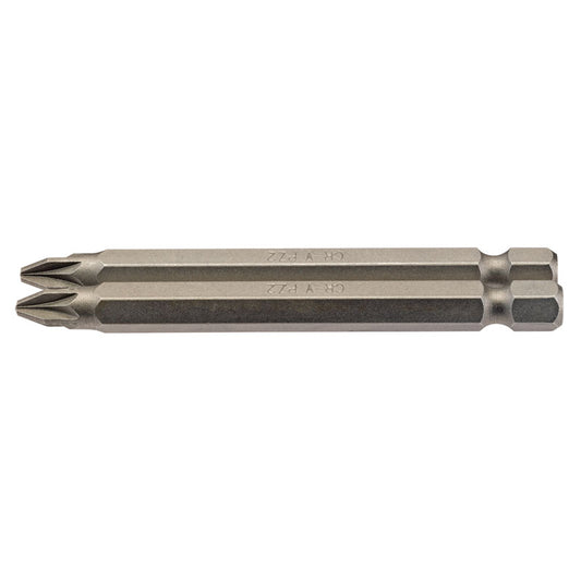 Draper PZ Type Insert Bit, 1/4" Hex, 75mm Long, No.2 (Pack of 2) DRA-64312