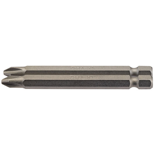 Draper Cross Slot Insert Bit, 1/4" Hex, 75mm Long, No.2 (Pack of 2) DRA-64315
