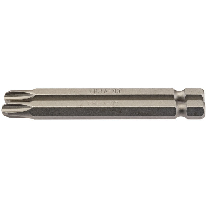 Draper Cross Slot Insert Bit, 1/4" Hex, 75mm Long, No.3 (Pack of 2) DRA-64316
