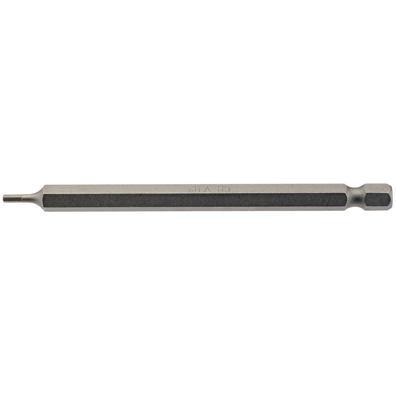 Draper Hexagonal Insert Bit, 2mm, 1/4" Hex, 100mm Long (Pack of 1) DRA-64370