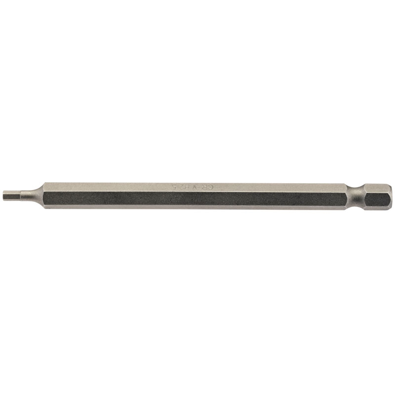 Draper Hexagonal Insert Bit, 2.5mm, 1/4" Hex, 100mm Long (Pack of 1) DRA-64371
