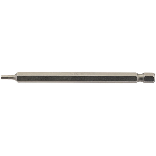 Draper Hexagonal Insert Bit, 2.5mm, 1/4" Hex, 100mm Long (Pack of 1) DRA-64371