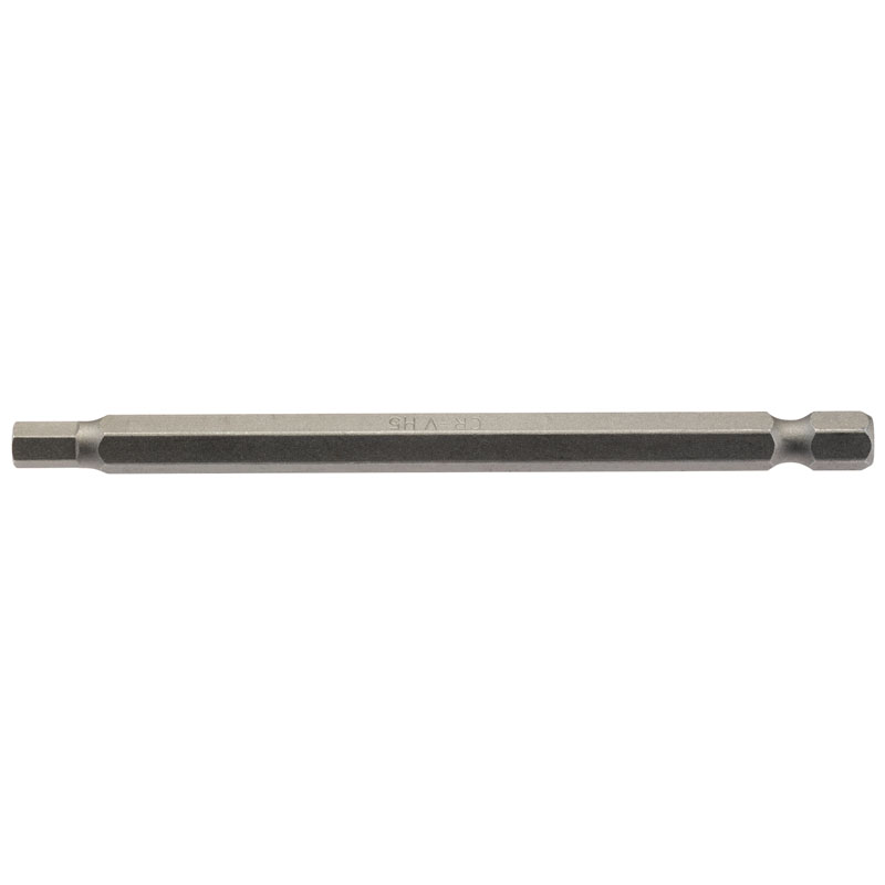 Draper Hexagonal Insert Bit, 5mm, 1/4" Hex, 100mm Long (Pack of 1) DRA-64374