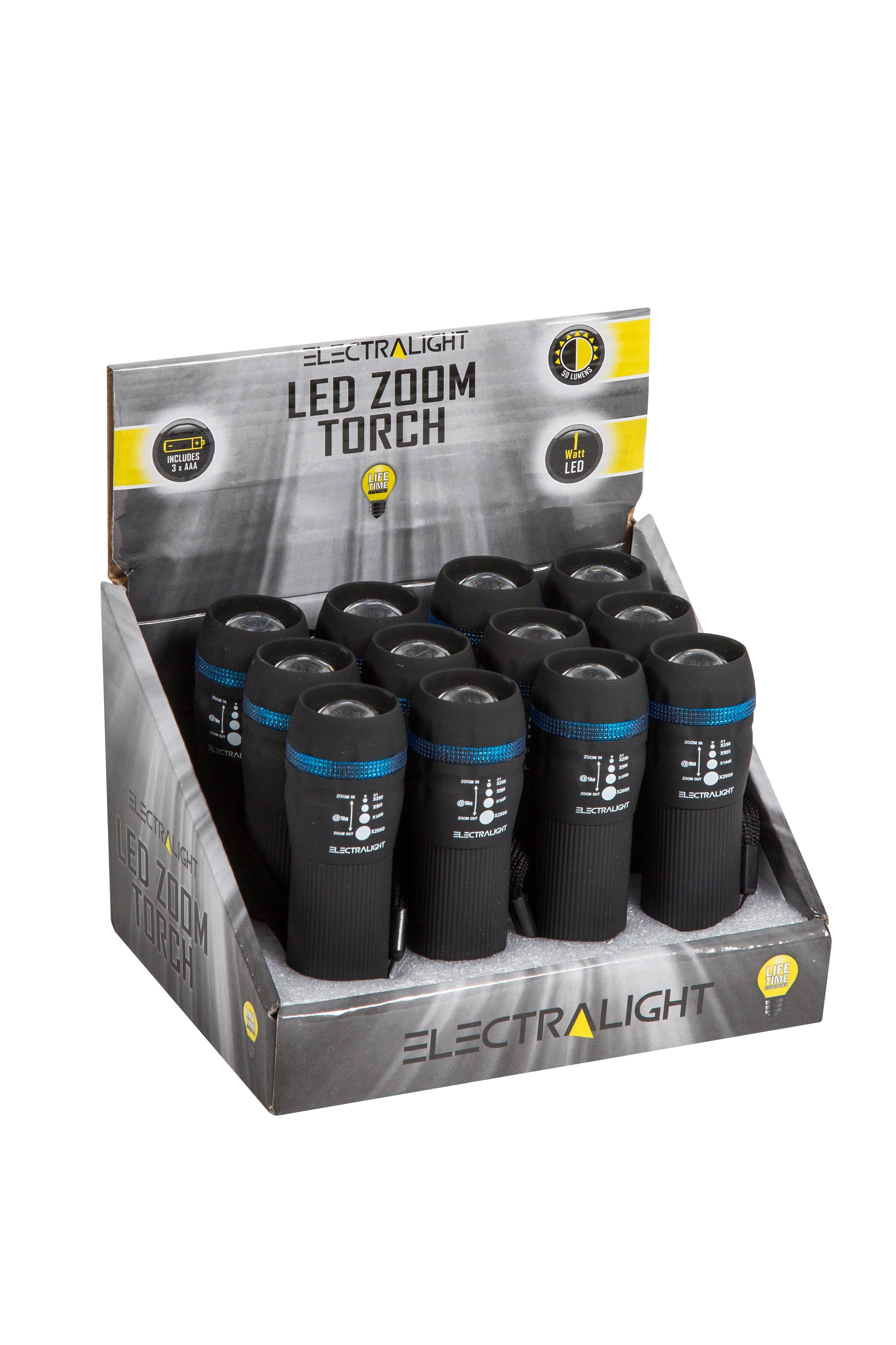 Electralight 1W LED Zoom Torch 65217