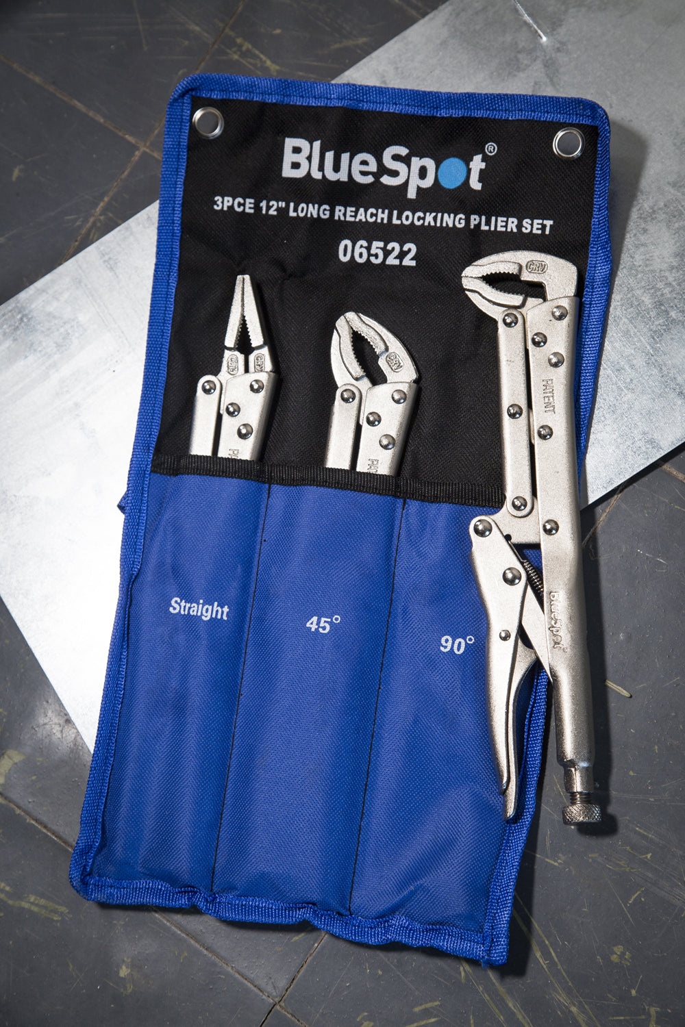 BlueSpot 3 PCE 300mm (12") Extra Long Locking Grips 06522