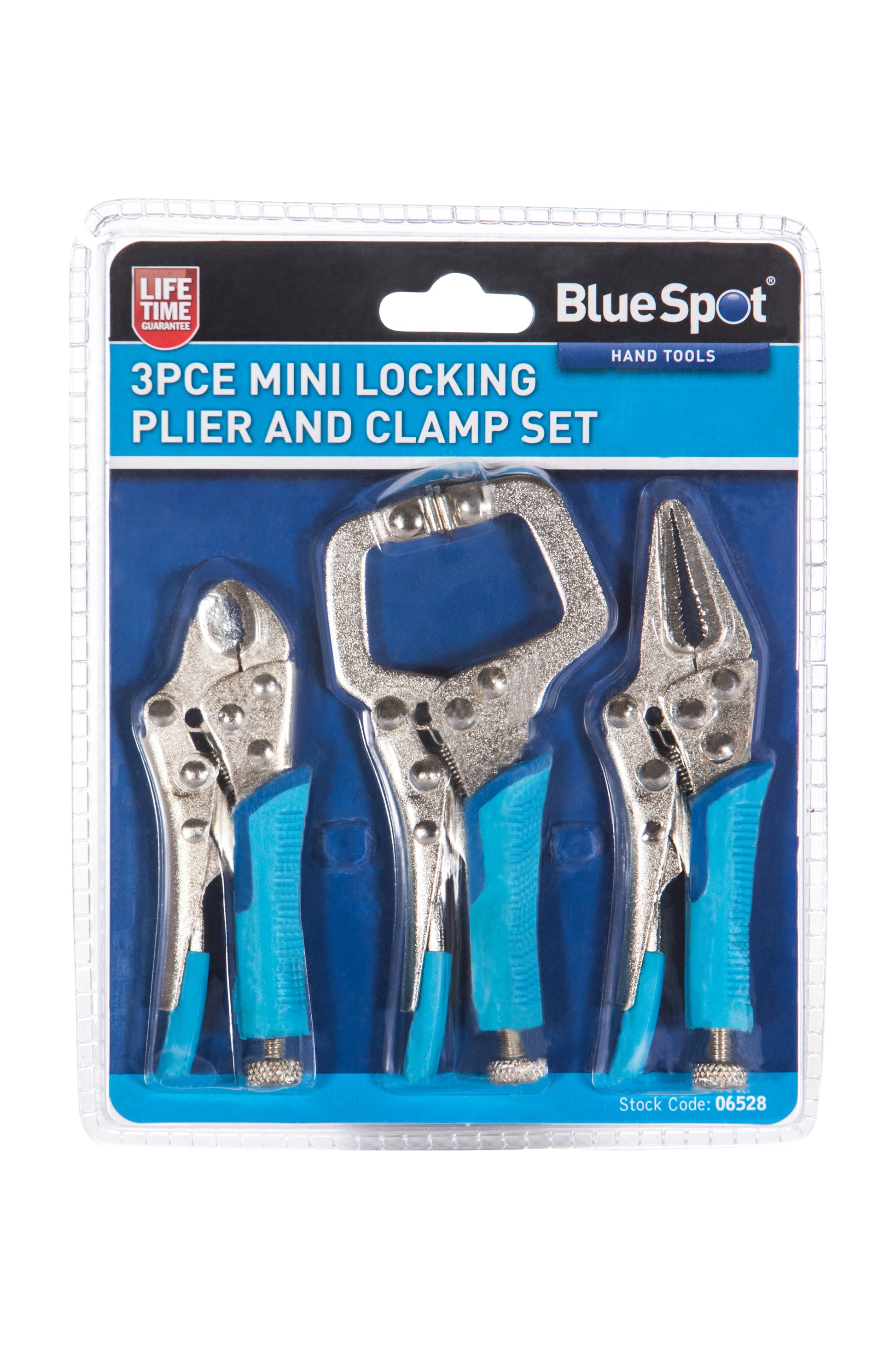 BlueSpot 3 PCE Mini Locking Plier and Clamp Set 06528