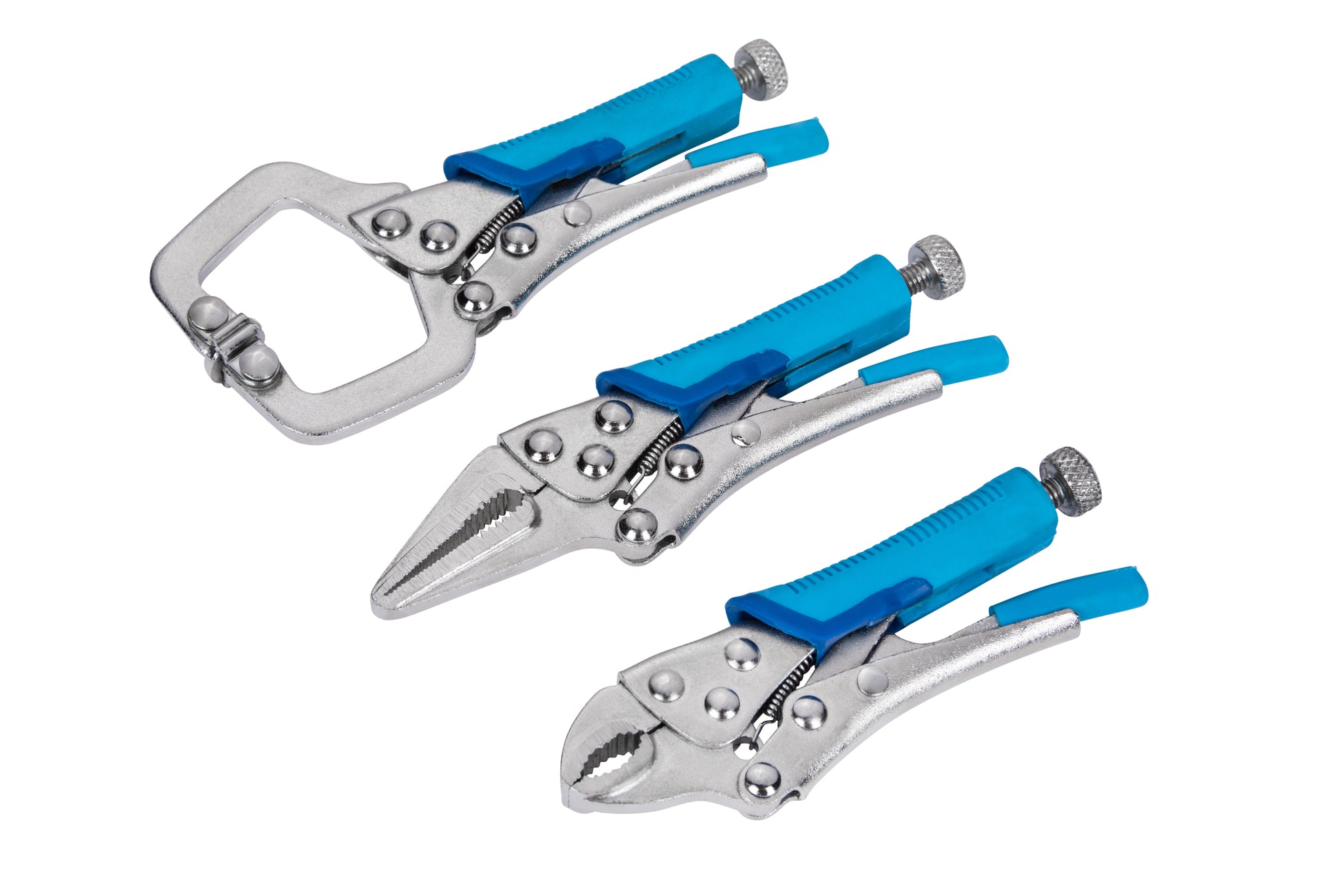 BlueSpot 3 PCE Mini Locking Plier and Clamp Set 06528