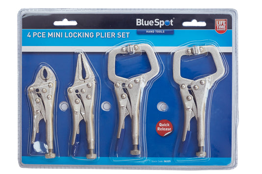 BlueSpot 4 PCE Mini Locking Plier Set 06529