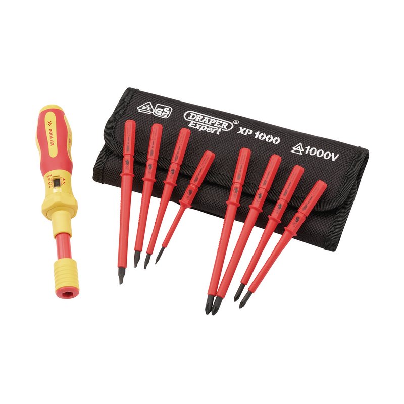 Draper XP1000 VDE Interchangeable Torque Screwdriver Set (9 Piece) DRA-65372
