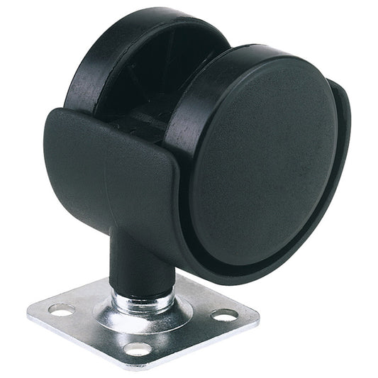 Draper Twin Nylon Plate Castor, 40mm Diameter, S.W.L. 25kg DRA-65462