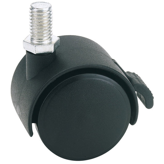 Draper Twin Nylon Bolt Castor with Brake, 40mm Diameter, S.W.L. 25kg DRA-65465
