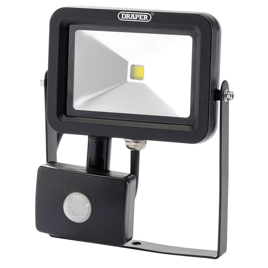 Draper COB LED Slimline Wall Mounted Floodlight with PIR Sensor, 10W, 700 Lumens DRA-66036
