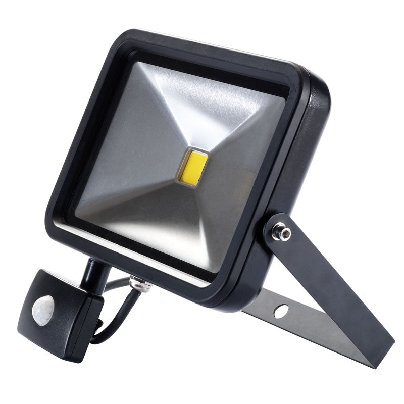 Draper COB LED Slimline Wall Mounted Floodlight with PIR Sensor, 30W, 1,950 Lumens DRA-66038