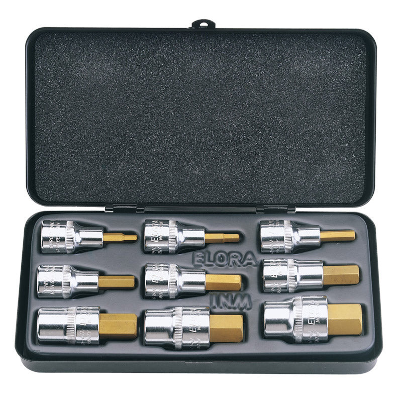 Draper Metric Hexagon Socket Bit Set (9 Piece) DRA-66202