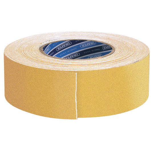 Draper Heavy Duty Safety Grip Tape Roll, 18m x 50mm, Yellow DRA-66233