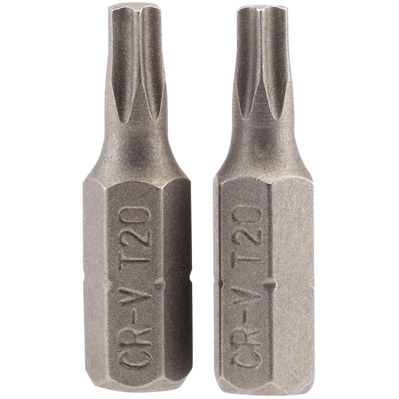 Draper TX-STAR® ; Insert Bit, 1/4" Hex, 25mm Long, T20 (Pack of 2) DRA-66430