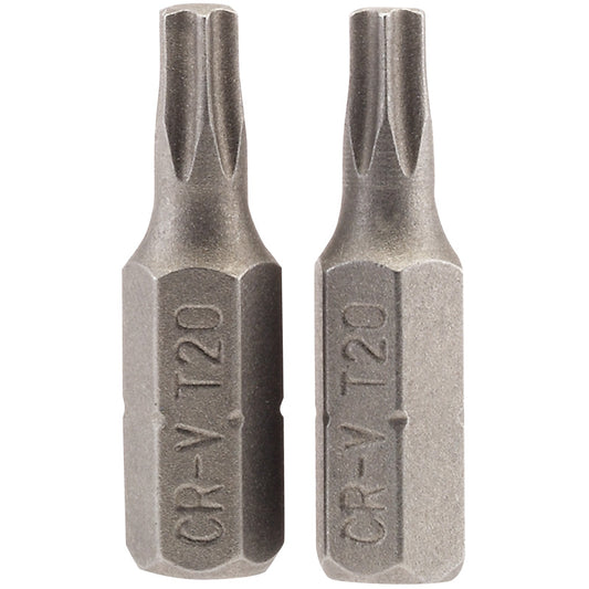 Draper TX-STAR® ; Insert Bit, 1/4" Hex, 25mm Long, T20 (Pack of 2) DRA-66430