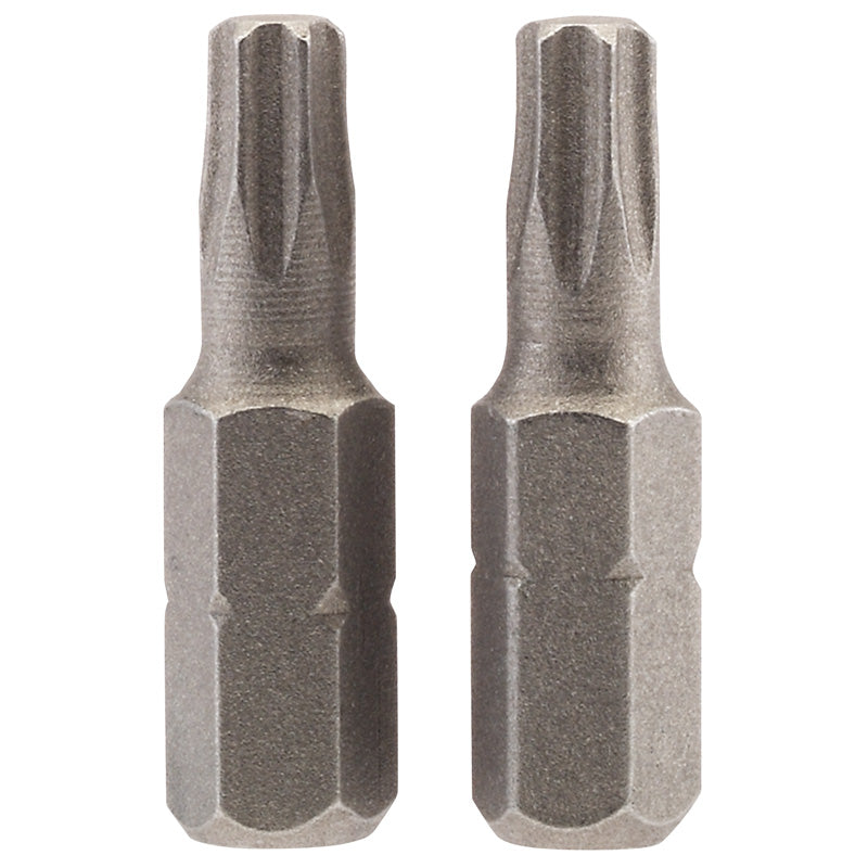 Draper TX-STAR® ; Insert Bit, 1/4" Hex, 25mm Long, T25 (Pack of 2) DRA-66431