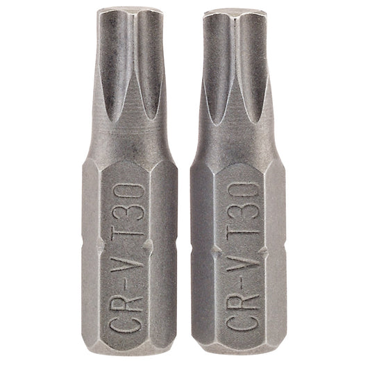Draper TX-STAR® ; Insert Bit, 1/4" Hex, 25mm Long, T30 (Pack of 2) DRA-66435