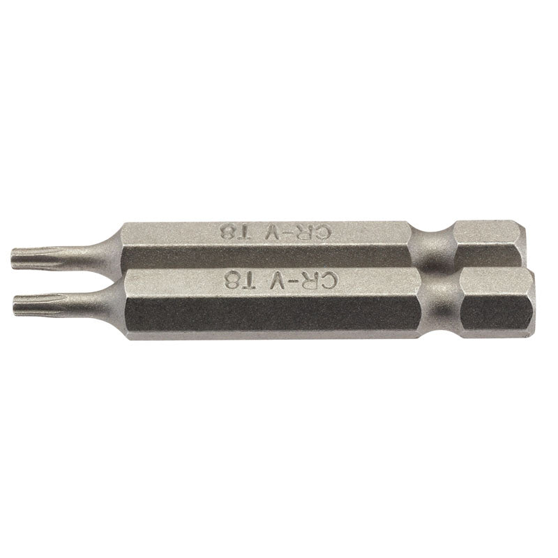 Draper TX-STAR® ; Insert Bit, 1/4" Hex, 50mm Long, T8 (Pack of 2) DRA-66484