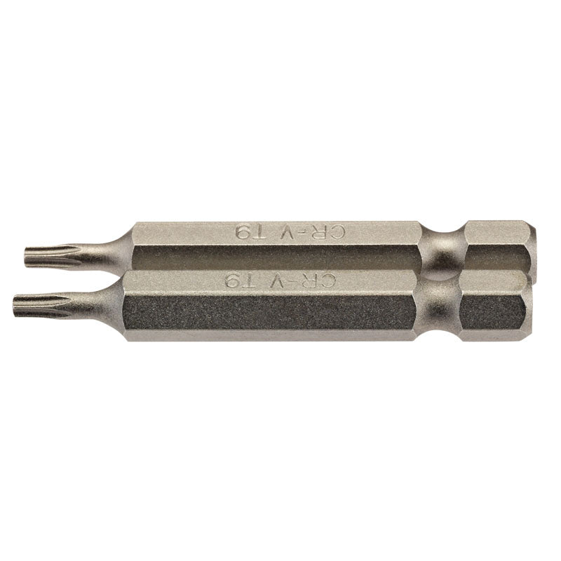Draper TX-STAR® ; Insert Bit, 1/4" Hex, 50mm Long, T9 (Pack of 2) DRA-66485