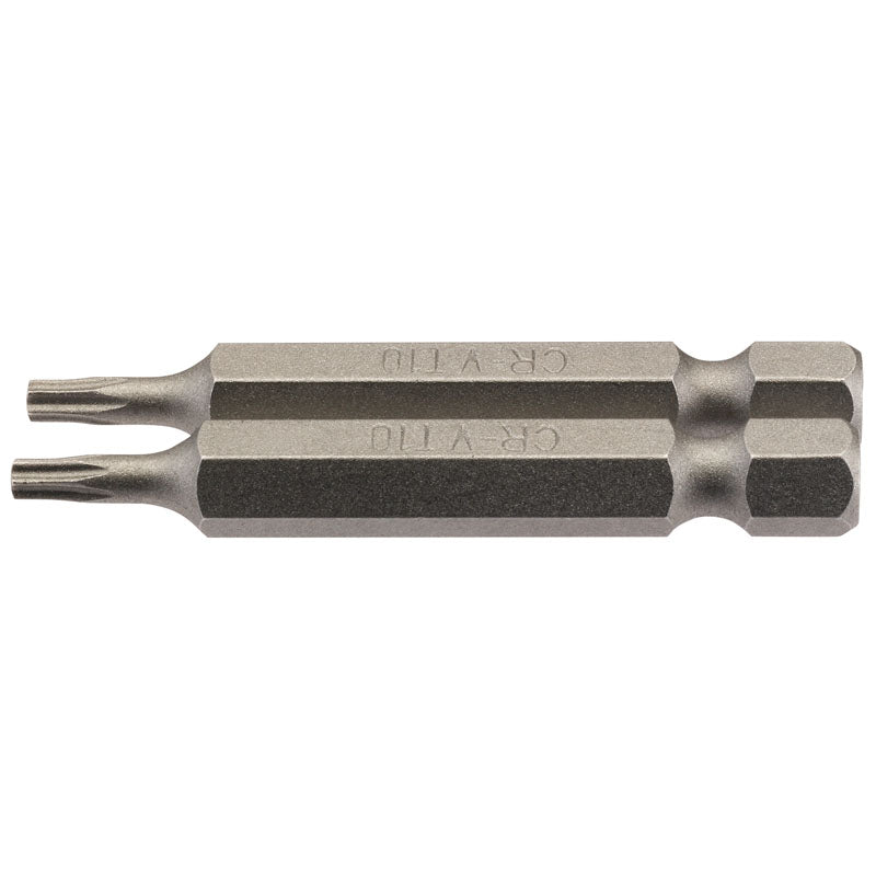 Draper TX-STAR® ; Insert Bit, 1/4" Hex, 50mm Long, T10 (Pack of 2) DRA-66486