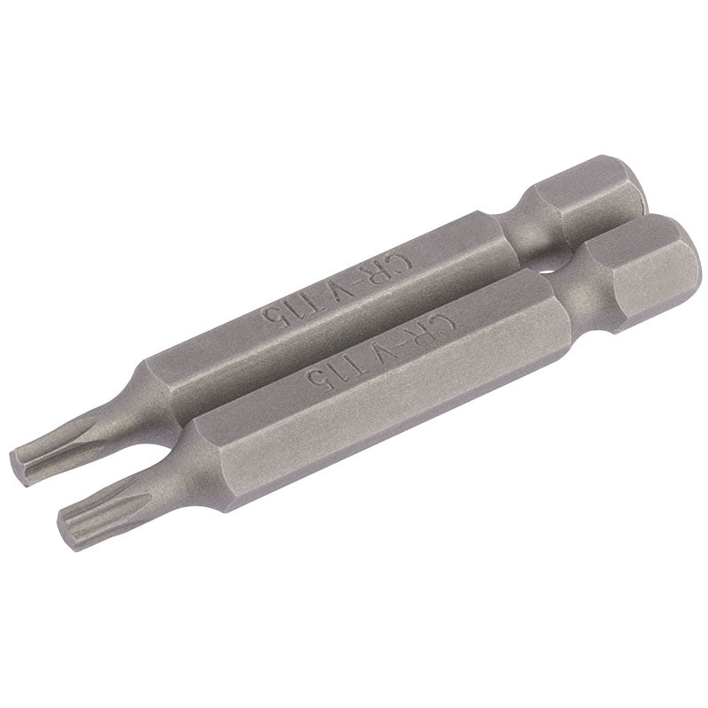 Draper TX-STAR® ; Insert Bit, 1/4" Hex, 25mm Long, T10 (Pack of 2) DRA-66428