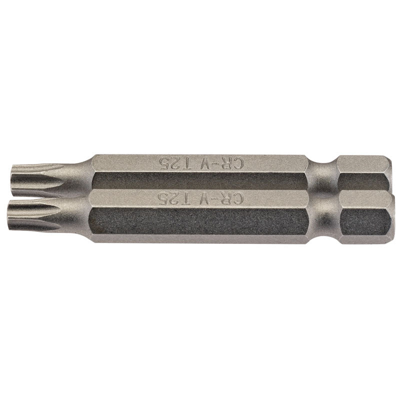 Draper TX-STAR® ; Insert Bit, 1/4" Hex, 50mm Long, T25 (Pack of 2) DRA-66489