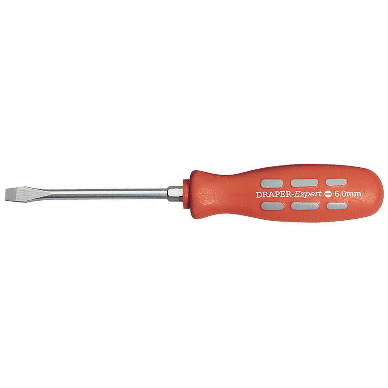 Draper Plain Slot Flared Tip Mechanic's Screwdriver, 100 x 6mm (Sold Loose) DRA-67844