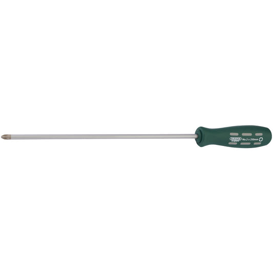 Draper Long Reach Mechanic's/Engineers PZ Type Screwdriver, No.2 x 250mm (Sold Loose) DRA-67867
