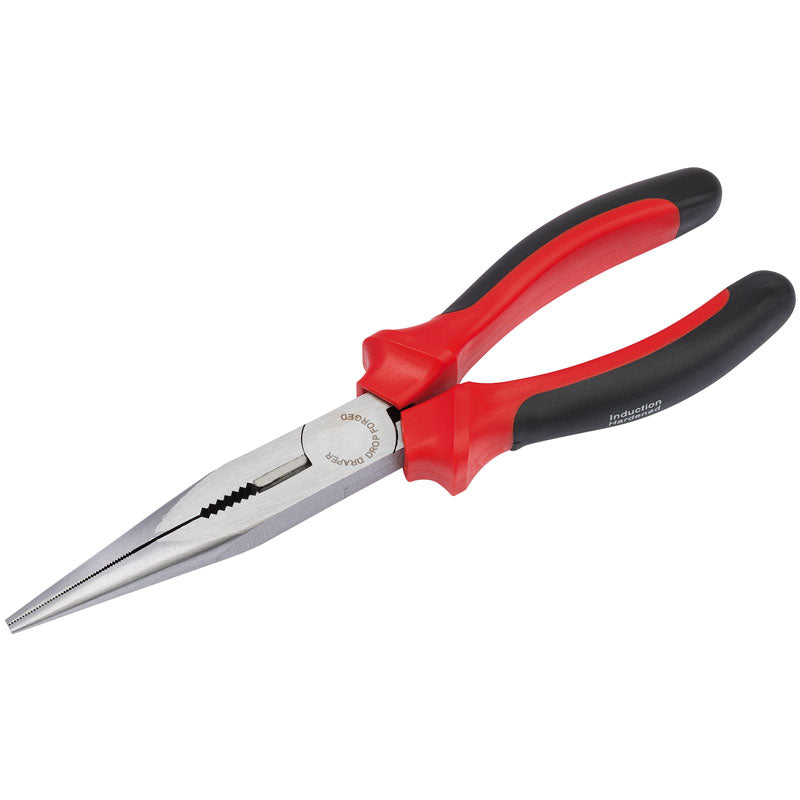 Draper Heavy Duty Long Nose Pliers with Soft Grip Handles, 200mm DRA-68300