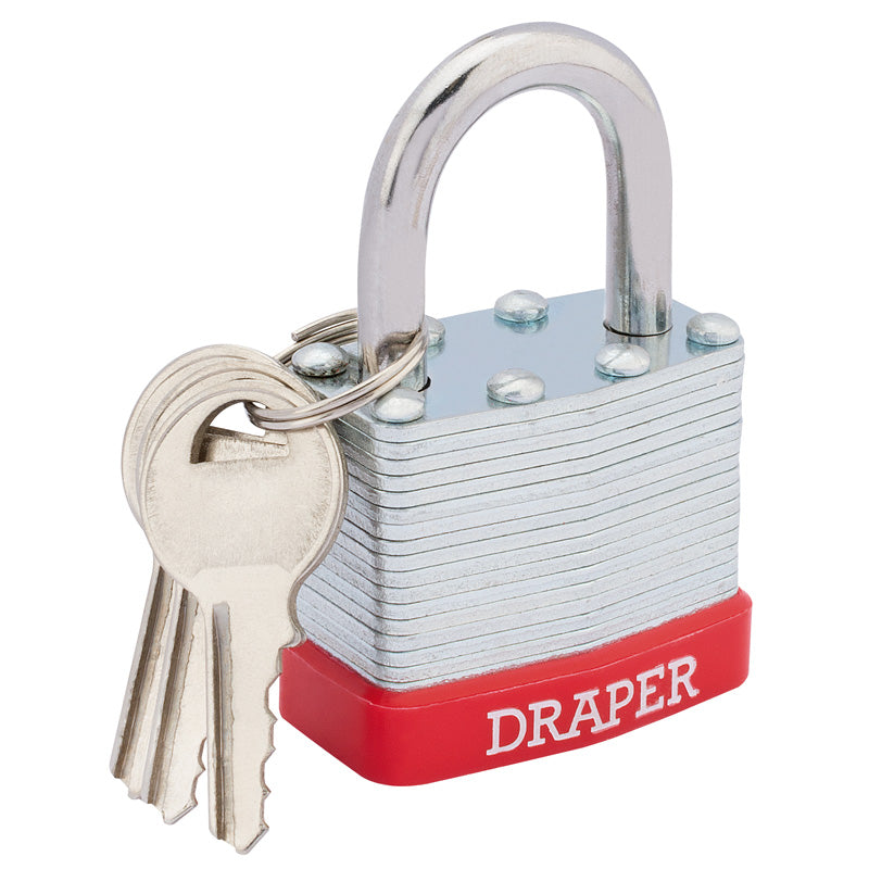 Draper Laminated Steel Padlock, 40 x 26mm DRA-68767