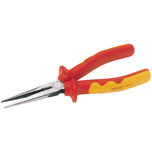 Draper VDE Approved Fully Insulated Long Nose Pliers, 200mm DRA-69176