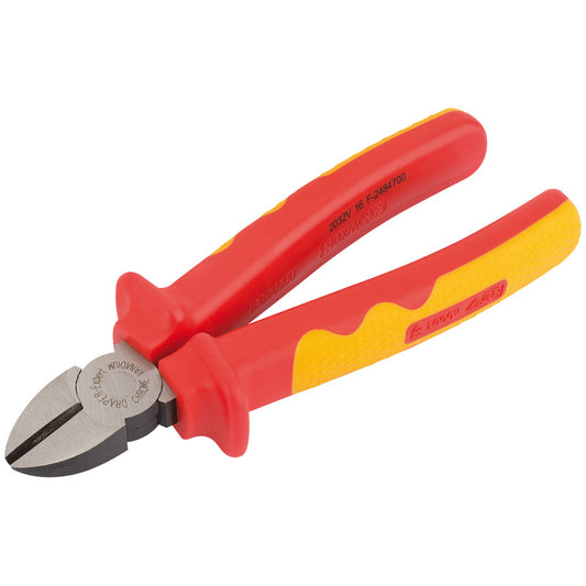 Draper VDE Approved Fully Insulated Diagonal Side Cutters, 180mm DRA-69179