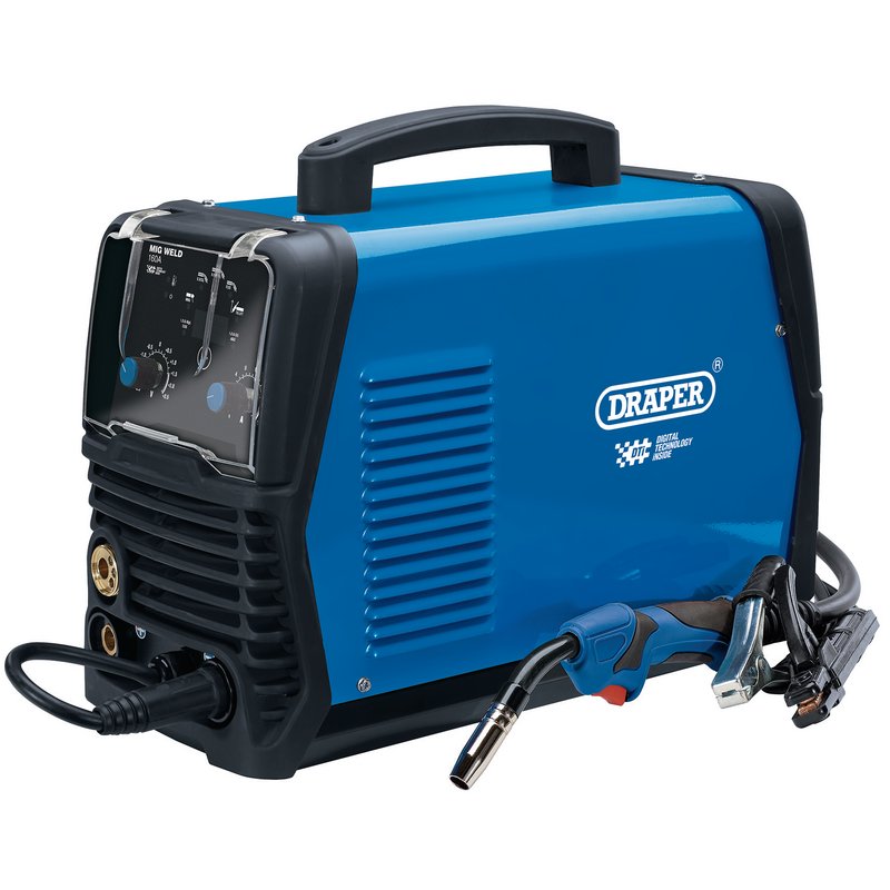 Draper Gas/Gasless AC/DC MIG Aluminium Welder Dti, 160A DRA-70048