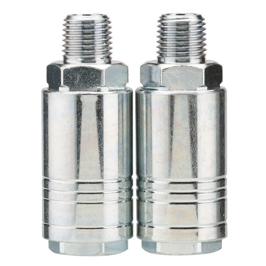 Draper 1/4" Male Quick Coupling (Pack of 2) DRA-70863