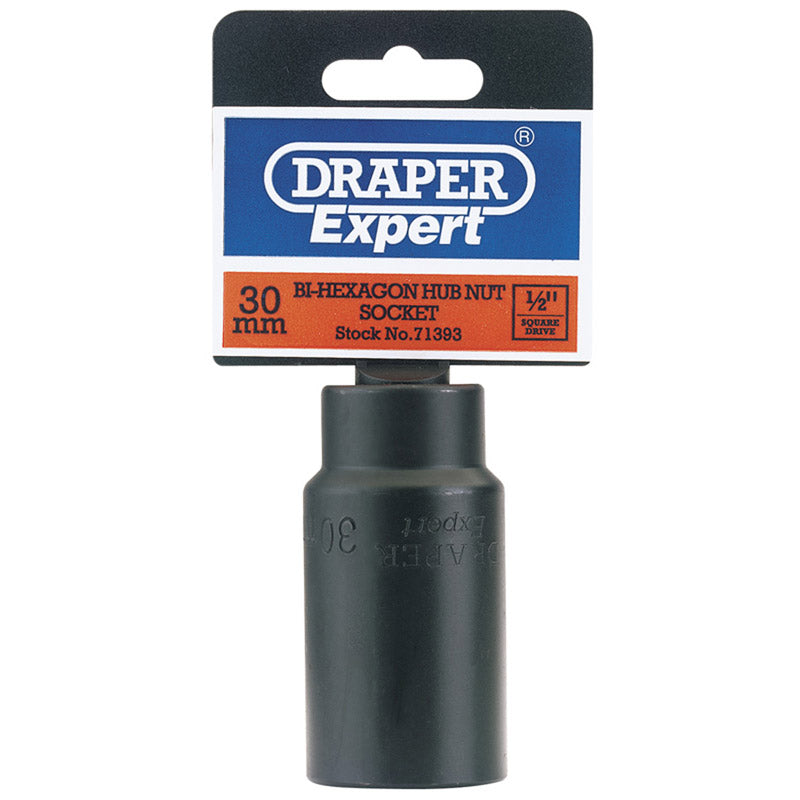 Draper Hub Nut Impact Socket, 1/2" Sq. Dr., 30mm DRA-71393