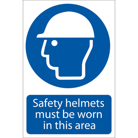 Draper 'Safety Helmet' Mandatory Sign DRA-72053