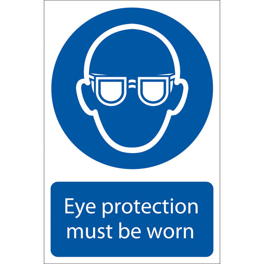 Draper Eye Protection' Mandatory Sign, 200 x 300mm DRA-72080
