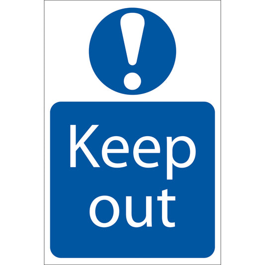 Draper Keep Out' Mandatory Sign, 200 x 300mm DRA-72158