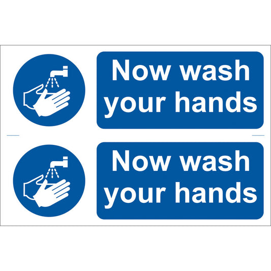 Draper Wash Your Hands' Mandatory Sign (Pack of 2) DRA-72162