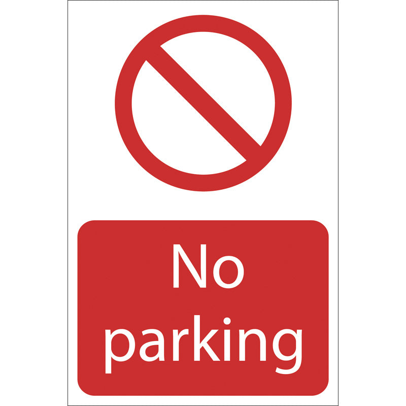 Draper No Parking' Prohibition Sign, 200 x 300mm DRA-72198