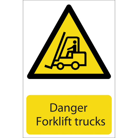 Draper 'Danger Forklift Trucks' Hazard Sign DRA-72360