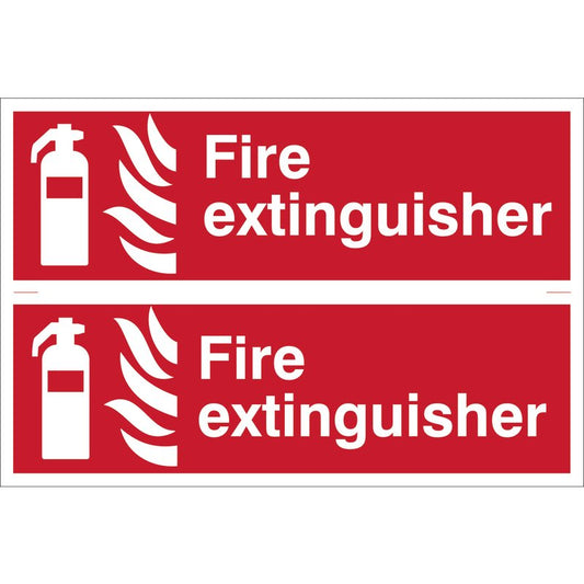 Draper Fire Extinguisher' Fire Equipment Sign (Pack of 2) DRA-72444