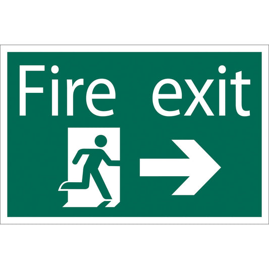 Draper Fire Exit Arrow Right' Safety Sign DRA-72447