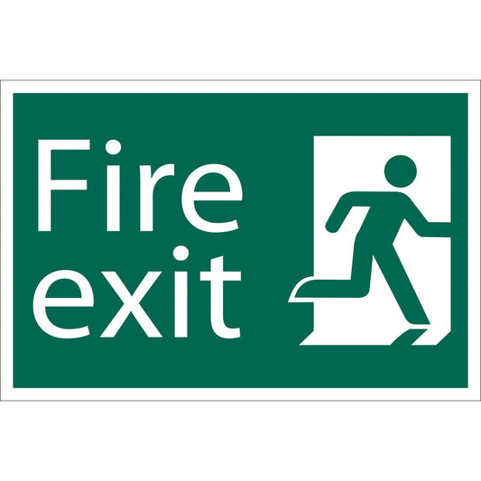 Draper Fire Exit' Safety Sign, 300 x 200mm DRA-72449