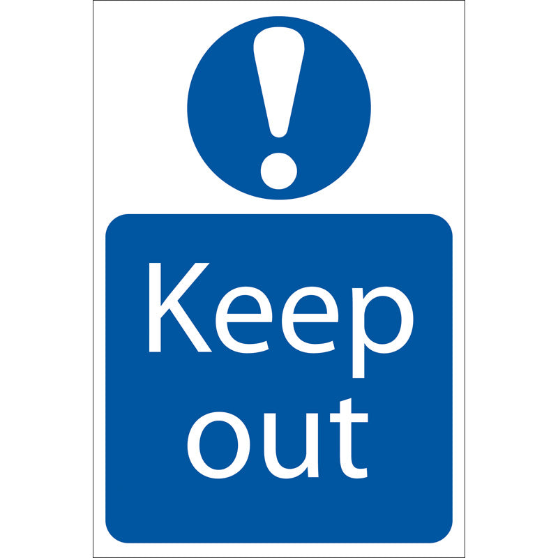Draper Keep Out' Mandatory Sign, 400 x 600mm DRA-72913