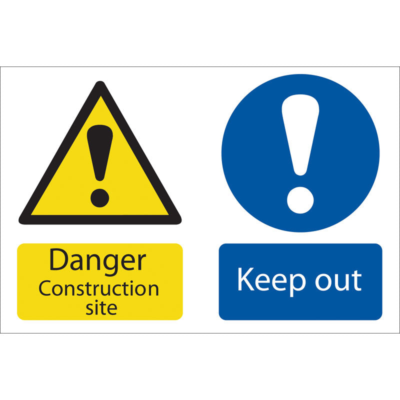 Draper 'Danger Construction Site' Hazard Sign DRA-72915