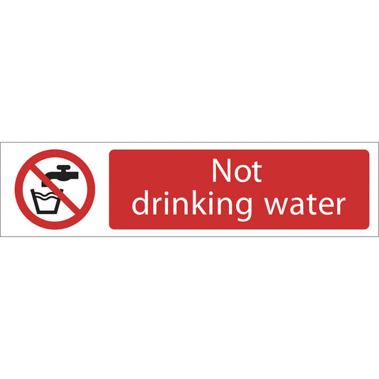 Draper 'Not Drinking Water' Prohibition Sign DRA-73160
